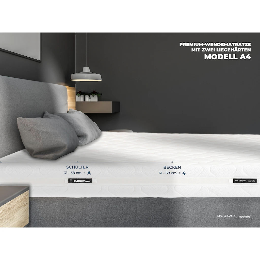 Machalke® Machalke® Kaltschaummatratze »Mac Dreamy De Luxe«, 20 Cm Cm Hoch, Raumgewicht: 70 Kg/m³, (1 St.), Premium Matratze In Verschiedenen Größen, Luxuriöse Wendematratze – Bild 3