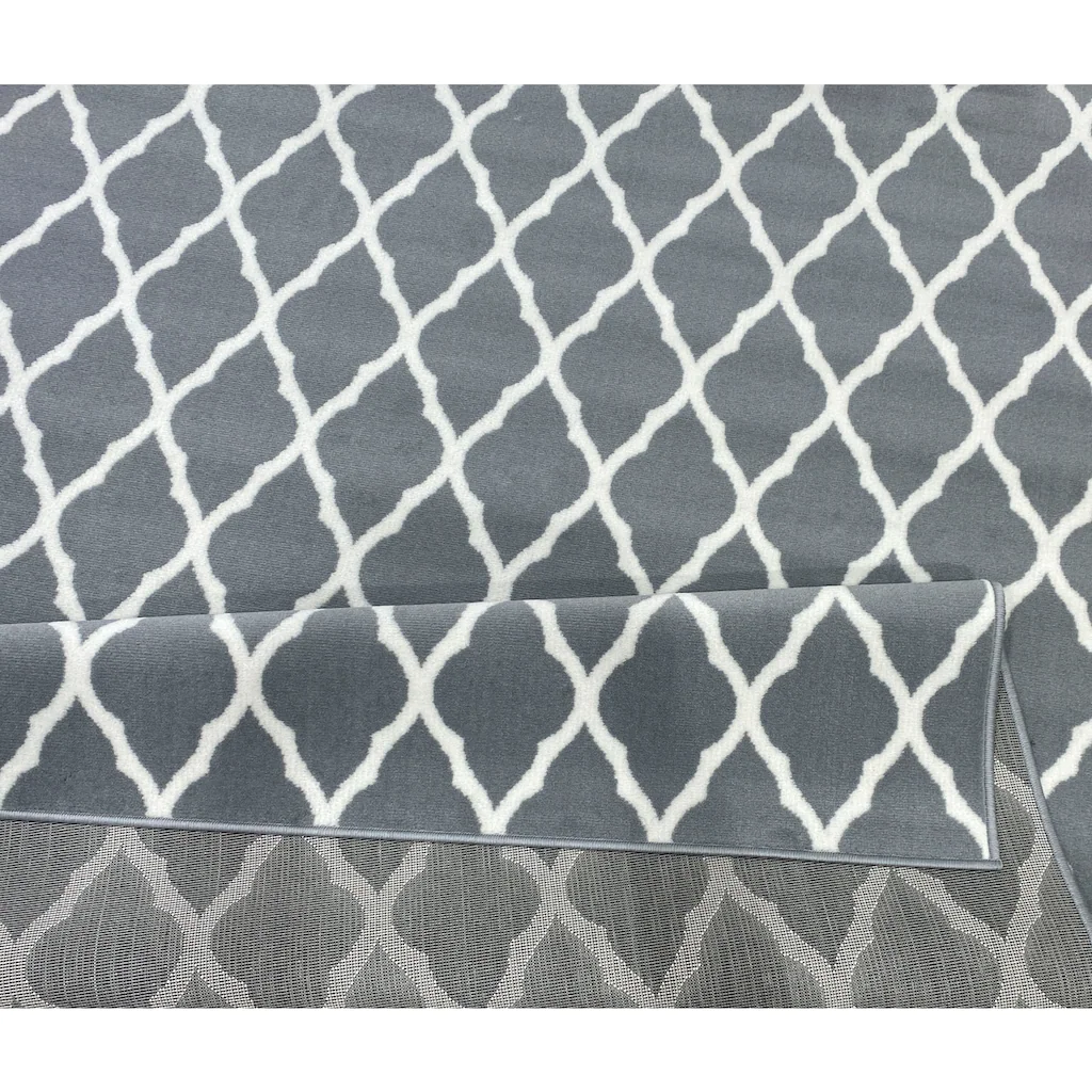 Leonique Teppich »Elliota«, Rechteckig, Grafisches Rauten-Design, Modern, Kurzflor-Teppich – Bild 4