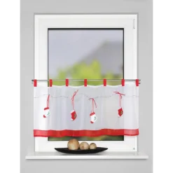 HOME WOHNIDEEN Scheibengardine »MESOU«, (1 St.), Schlaufencafehaus Aus Batist