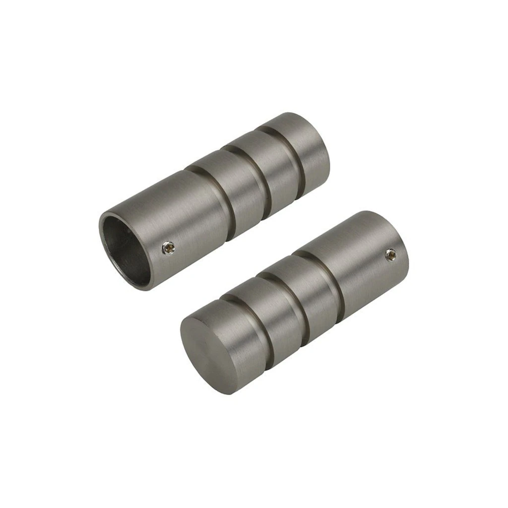 Liedeco Gardinenstangen-Endstück »Zylinder Mit Rille«, (2 St.), 20 Mm