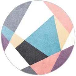 Carpet City Teppich »YOUNG915«, Rund, Bunter Kinderteppich Mit Geo-Muster