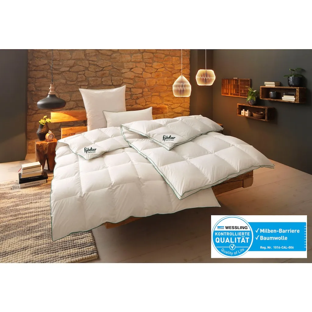 Fjödur Fjödur 3-Kammer-Kopfkissen »Fee«, Füllung: Außenkammer Mit 90% Daunen, 10% Federn, Bezug: 100% Baumwolle, (1 St.), Stützend Und Kuschelig – Bild 4