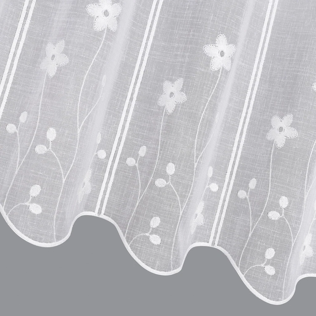 Gerster Scheibengardine »Carla«, (1 St.), SB-Stickereibistro "Carla" Weiß – Bild 4