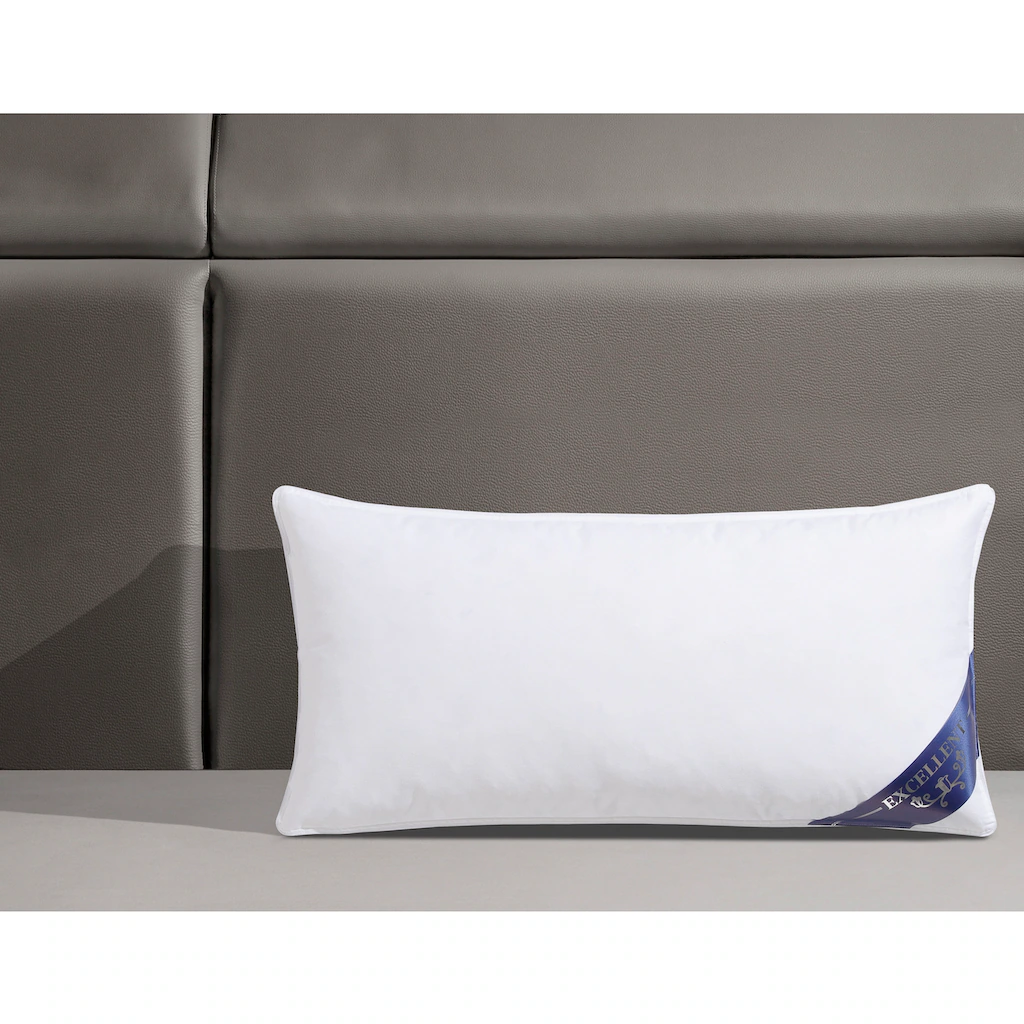 Excellent 3-Kammer-Kopfkissen »Luzern«, Füllung: 60% Daunen / 40% Federn (Außenkammern), Bezug: Feiner Daunenbatist, 100% Baumwolle, (1 St.), Hergestellt In Deutschland, Allergikerfreundlich – Bild 3