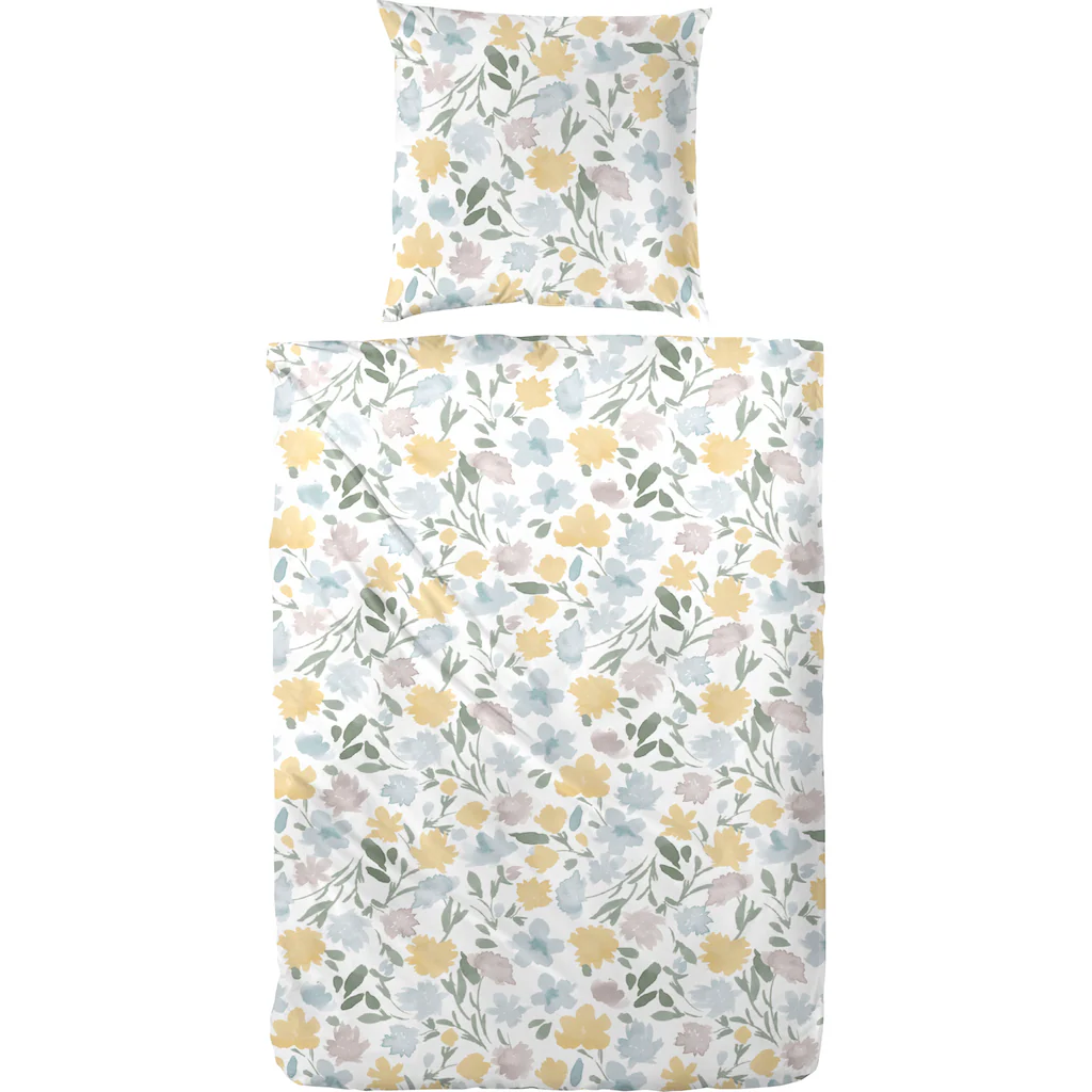 Primera Bettwäsche »Perkal Bettwäsche Tante Ida«, (2 Tlg.), Mit Floralem Dessin