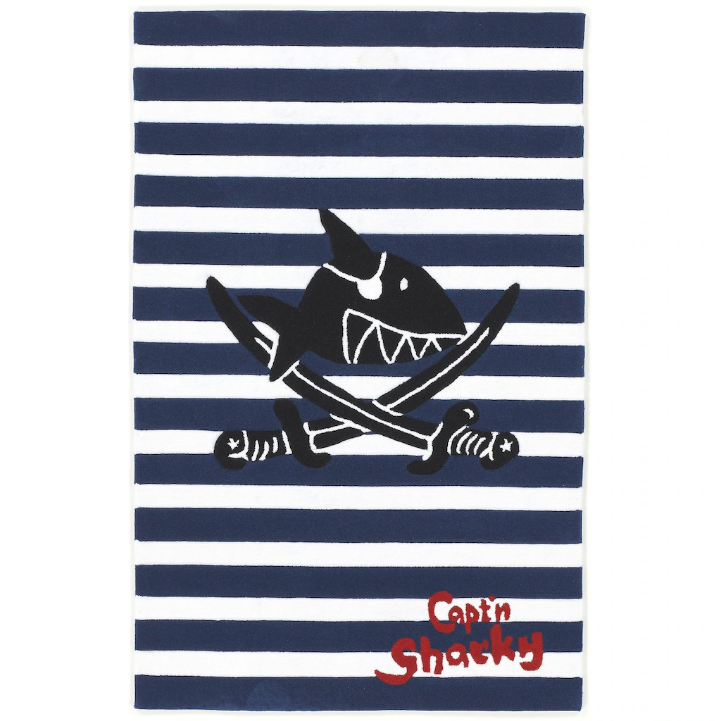 Capt´n Sharky Capt`n Sharky Kinderteppich »SH-2361-01«, Rechteckig, Handgearbeiteter Konturenschnitt, Kinderzimmer