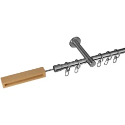 Liedeco Gardinenstange »Stil Herning«, 1 Läufig-läufig, Fixmaß, 1-läufig Im Fixmaß Ø 16 Mm