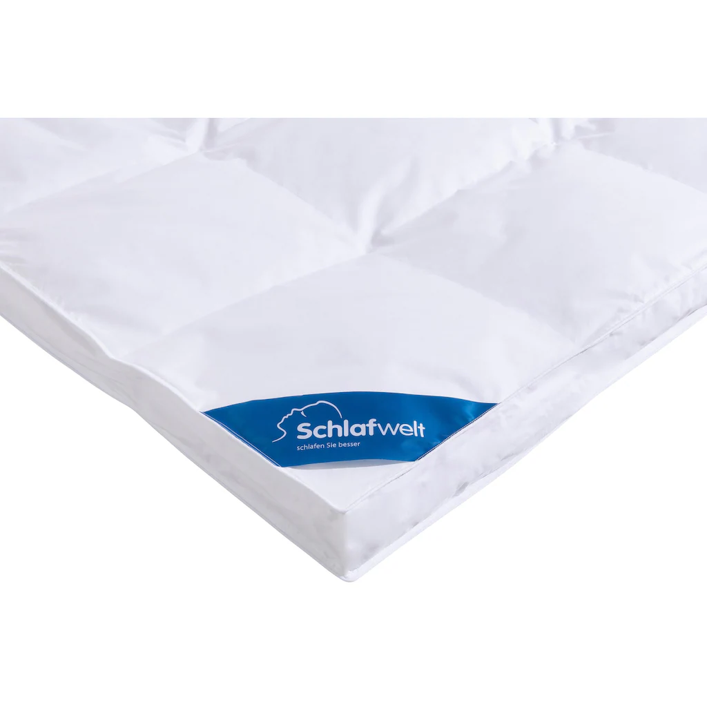 Schlafwelt Daunenbettdecke »Sari«, Warm, Füllung 80% Daunen, 20% Federn, Bezug 100% Baumwolle, (1 St.), Extra Hoher Außensteg Für Viel Volumen – Bild 3