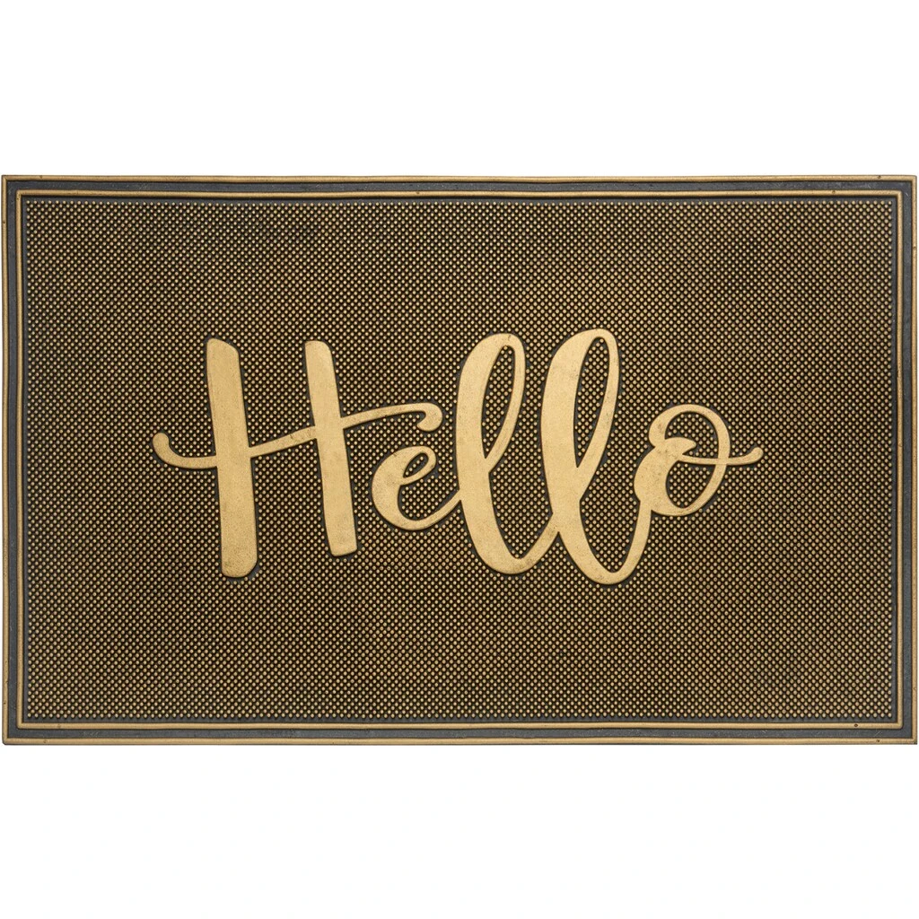 HANSE Home Fußmatte »Hello«, Rechteckig, Gummi-Fußmatte, Schmutzfangmatte, Robust, Pflegeleicht, Rutschfest – Bild 2