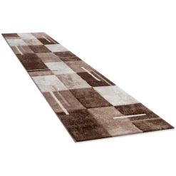 Paco Home Läufer »Diamond 663«, Rechteckig, Teppich-Läufer, Kurzflor, Karo Muster, 3D-Design