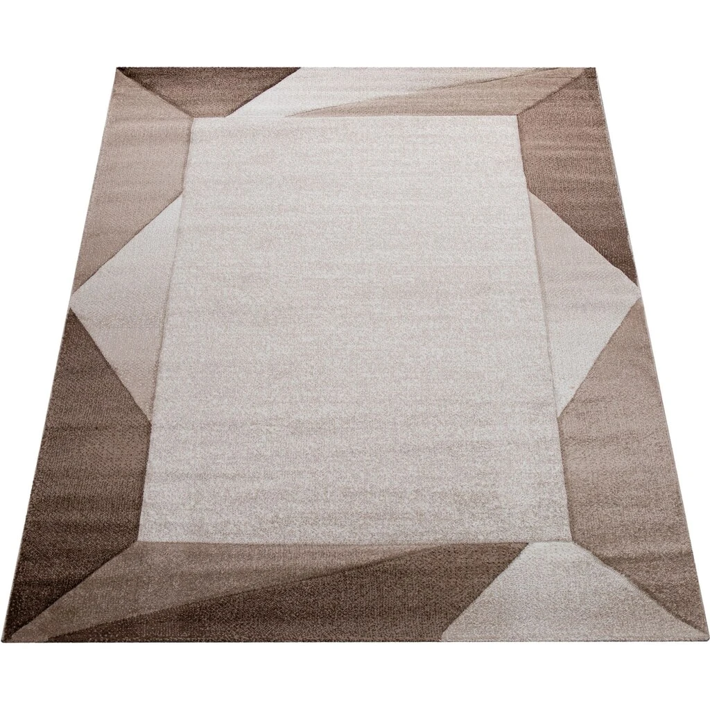 Paco Home Läufer »Diamond 677«, Rechteckig, Teppich-Läufer, Kurzflor, Mit Moderner Bordüre Und 3D-Design