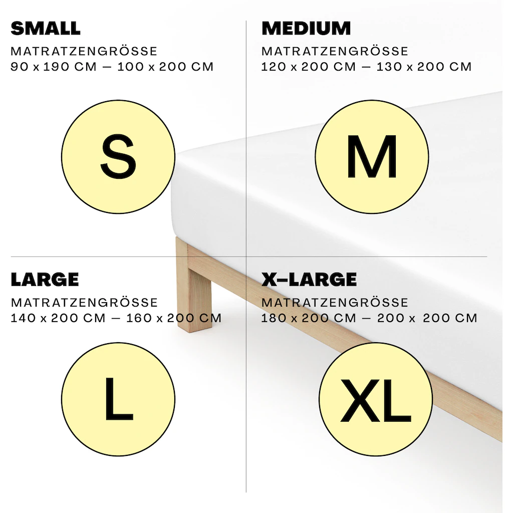 Schlafgut Spannbettlaken »EASY U.a. In Gr. 90x200, 140x200 Oder 180x200 Cm, NEUE KOLLEKTION«, (1 St.), 100% Baumwolle, Für Matratzen Bis 22 Cm Höhe, Laken Weich & Saugfähig – Bild 6