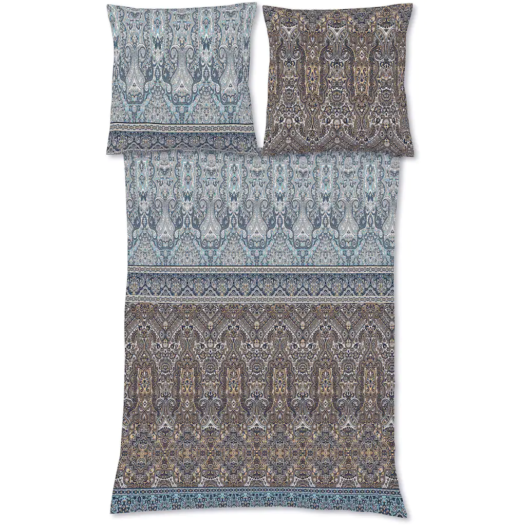 Fleuresse Bettwäsche »Davos«, (2 Tlg.), Kuschelig Weiche Biber Winterbettwäsche, Stilvolle Ornamente