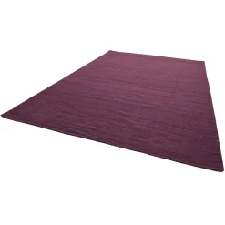 Morgenland Wollteppich »Kelim Teppich Handgewebt Lila«, Rechteckig, Kurzflor