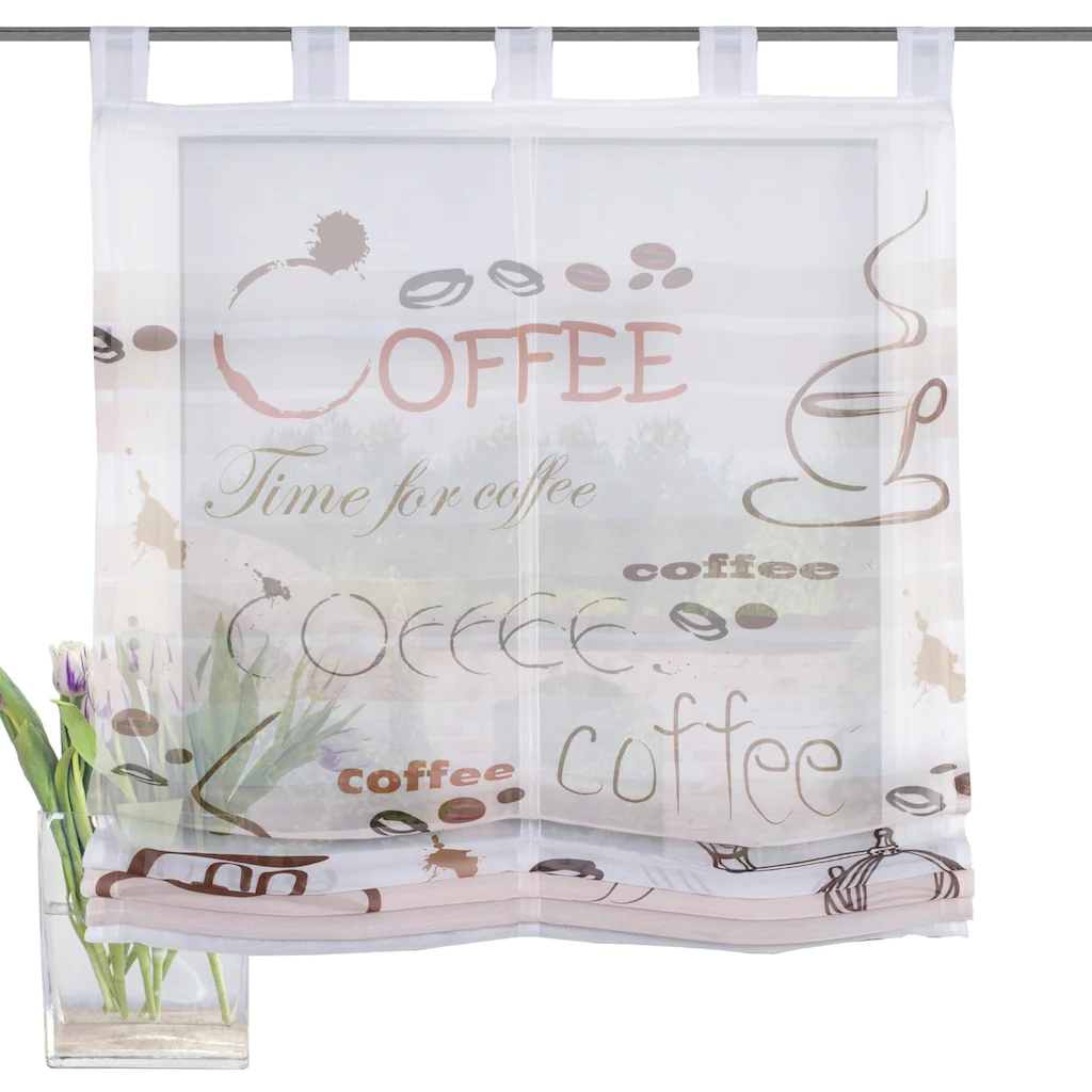 HOME WOHNIDEEN Raffrollo »PRETO«, Mit Schlaufen, Ohne Bohren, Freihängend – Bild 2