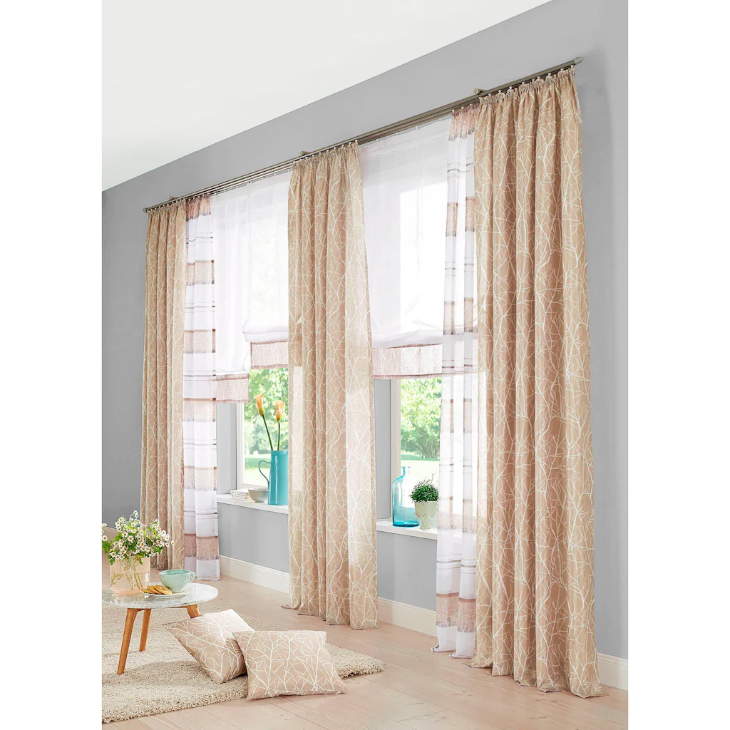 My Home Raffrollo »Camposa«, Mit Klettband, Transparent, Voile, Polyester – Bild 3