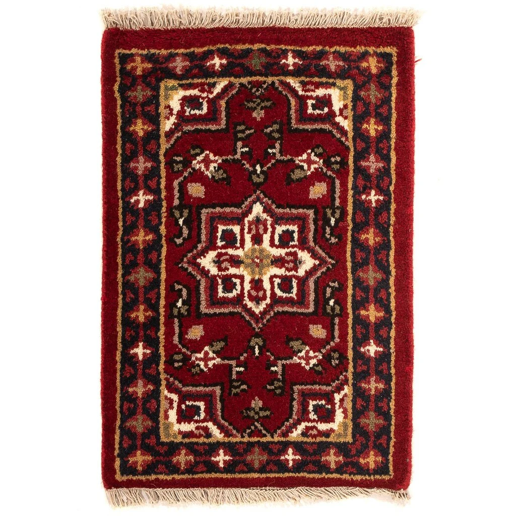 Morgenland Orientteppich »Orient - 60 X 40 Cm - Dunkelrot«, Rechteckig, Wohnzimmer, Handgeknüpft, Einzelstück Mit Zertifikat – Bild 2