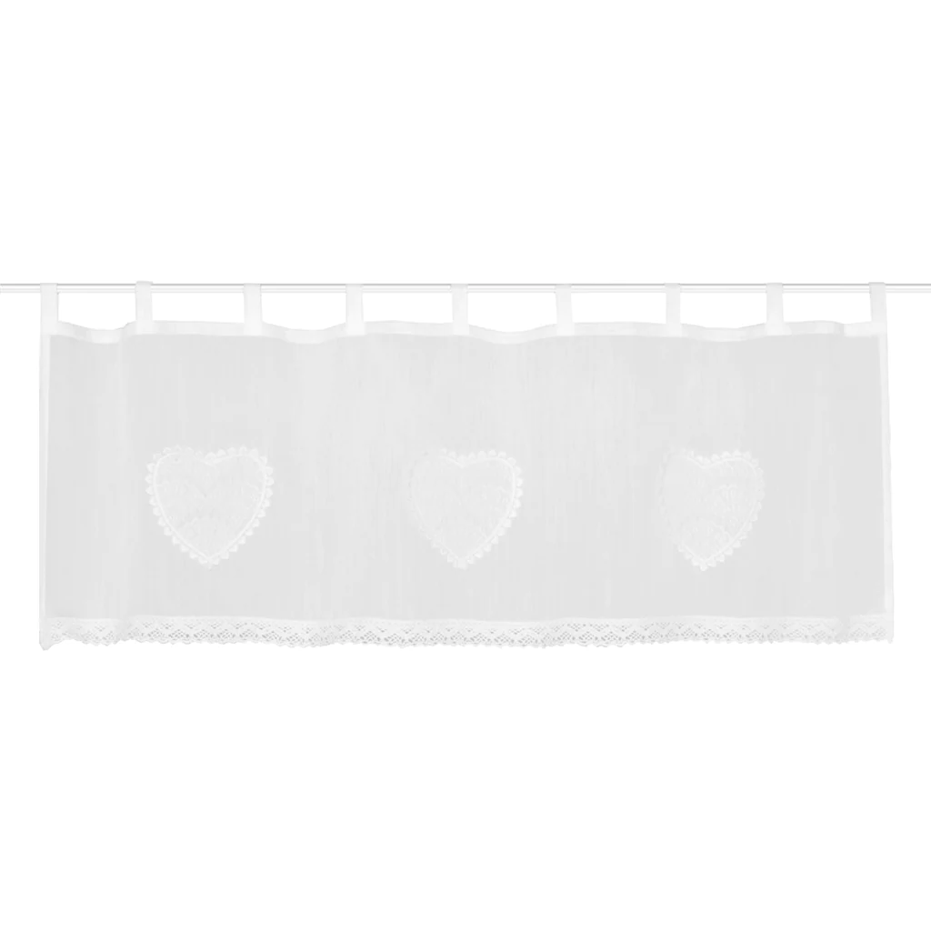 HOME WOHNIDEEN Scheibengardine »CORAZON«, (1 St.), Cafehaus Batist, Bestickt – Bild 3