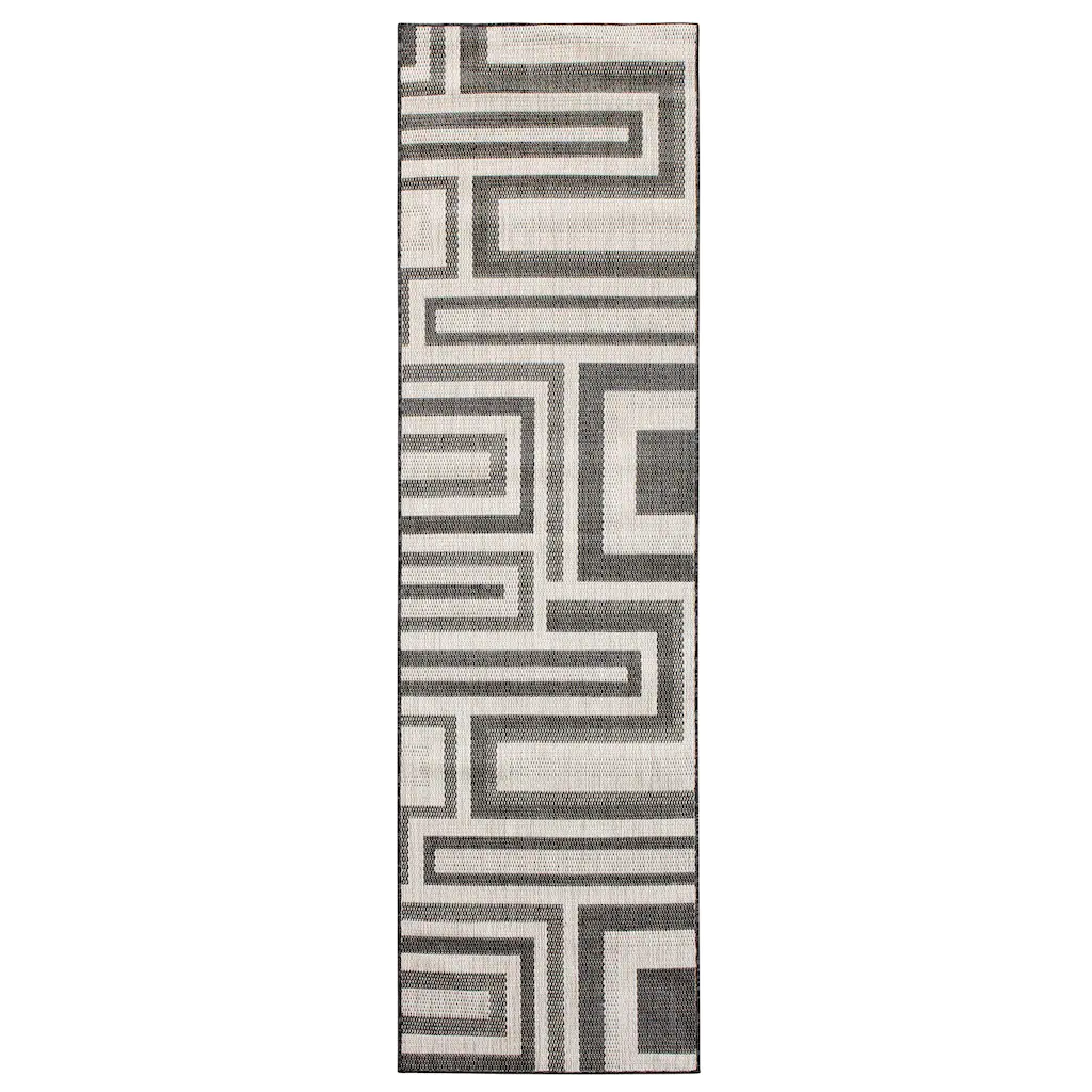 Bruno Banani Läufer »Cannes«, Rechteckig, 3 Mm Höhe, Teppichläufer, In- Und Outdoor Teppich, Wendeteppich, Wetterfest & UV-beständig, Für Balkon, Terrasse Und Wintergarten, Besonders Flach, Auch Für Küche Oder Esszimmer Und Wohnzimmer Geeignet – Bild 2