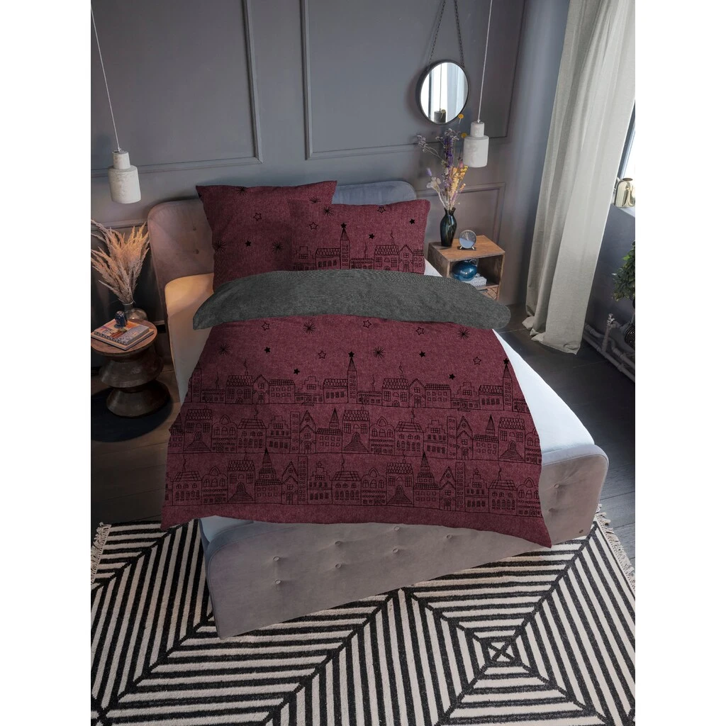 TOM TAILOR Wendebettwäsche »Nathan In Gr. 135x200, 155x220 Oder 200x200 Cm«, (2 Tlg.), Flanell Kuschelig Warm Im Winter, Bettwäsche Mit Recycelter Baumwolle – Bild 2