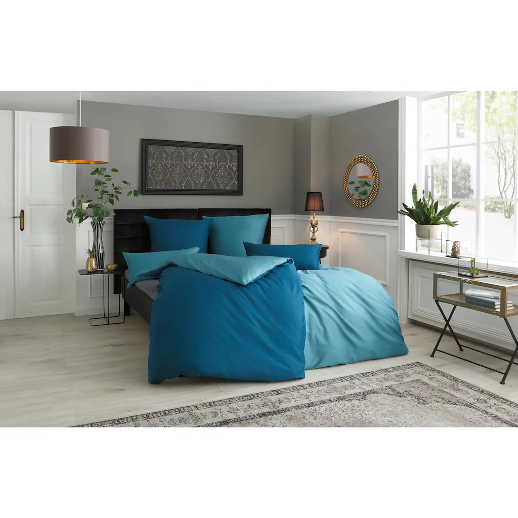 Leonique Wendebettwäsche »Sofia«, (2 Tlg.), Satin Qualität Aus 100% Baumwolle, Bett- Und Kopfkissenbezug Mit Reißverschluss, Bettwäsche Set Unterstützt Die Initiative Cotton Made In Africa, Made In Green Zertifiziert – Bild 6