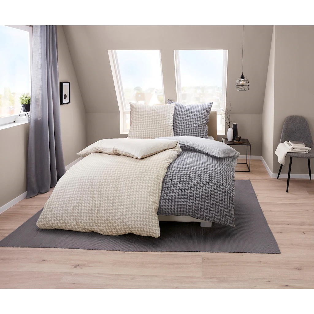 Kleine Wolke Wendebettwäsche »Stirling«, (2 Tlg.), Mit Hahnentritt-Muster – Bild 2