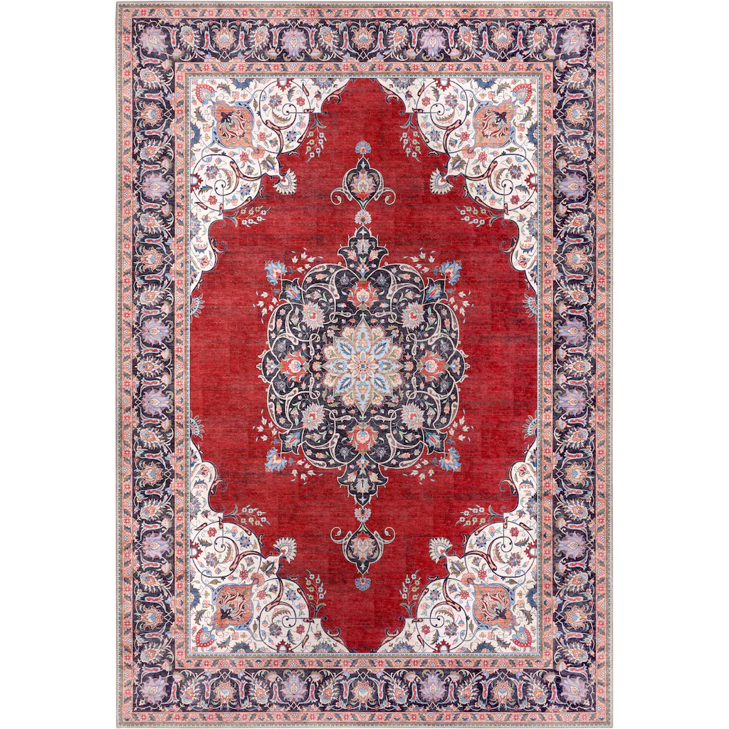 NOURISTAN Designteppich »Medaillon Rana«, Rechteckig, Klassisch, Orient Optik, Vintage Design, Gekettelt, Robust – Bild 2