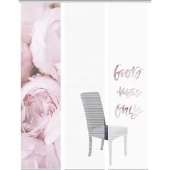 Vision S Schiebegardine »VIBES ONLY 3er SET«, (3 St.), Bambus-Optik, Digital Bedruckt