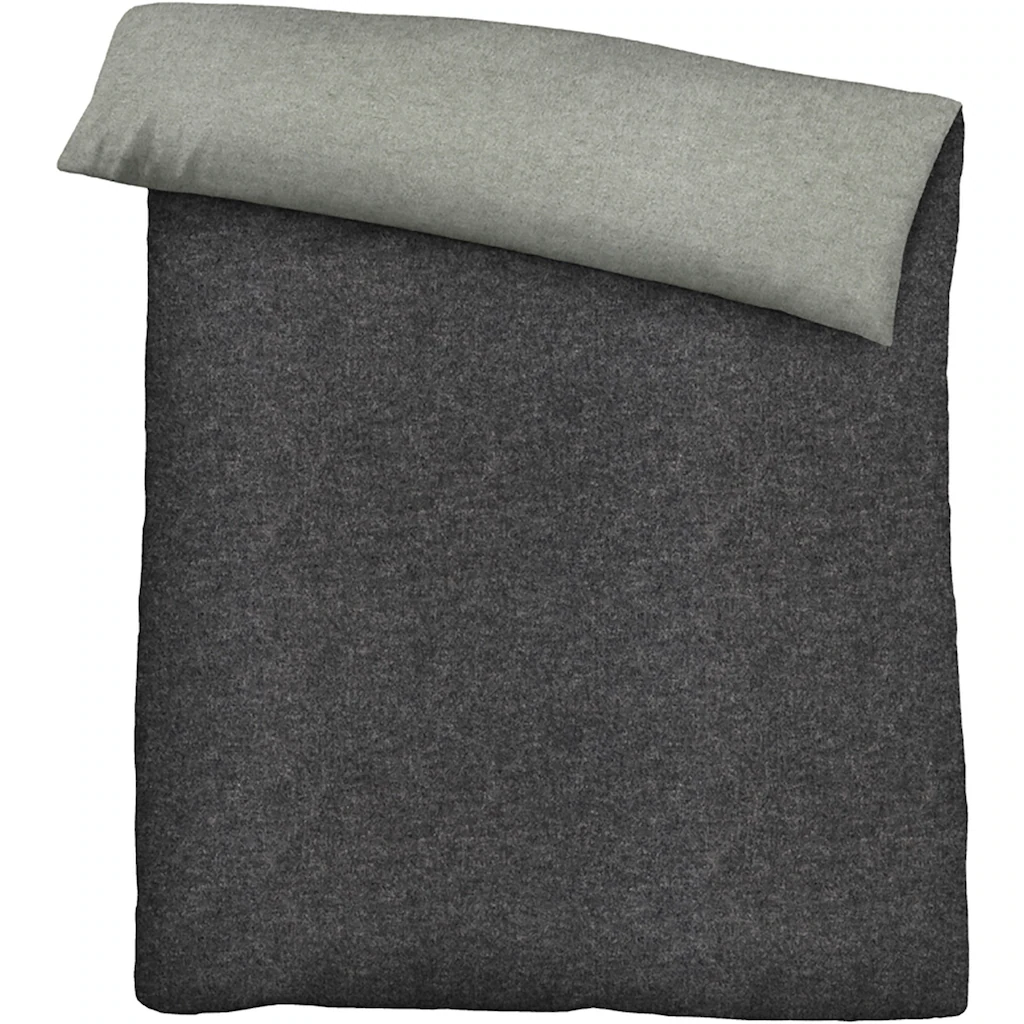 Biberna Wendebettwäsche »Hermal«, Aus Weicher, Wohlig Warmer Flanell (Biber) Qualität In Melange Optik, Aus 100% Baumwolle, STANDARD 100 By OEKO-TEX® Zertifiziert, Made In Germany – Bild 4