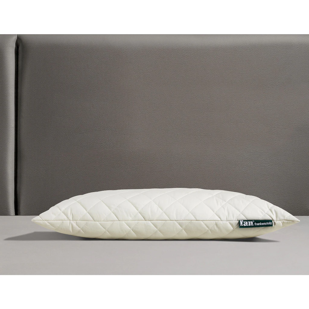 F.a.n. Schlafkomfort Naturfaserkissen »Kamelhaar«, Füllung: 97% Wolle, 3% Sonst. Fasern, Bezug: 100% Baumwolle Versteppt Mit 97% Kamelhaar, 3% Sonst. Fasern, (1 St.), Naturfaserkissen Aus Wolle, Kopfkissen In 40x80 Oder 80x80 Cm – Bild 2