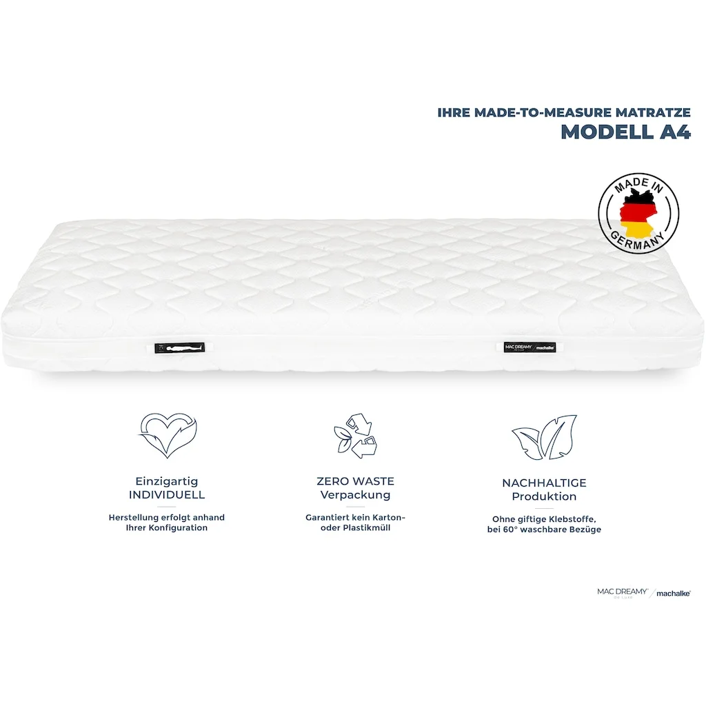 Machalke® Machalke® Kaltschaummatratze »Mac Dreamy De Luxe«, 20 Cm Cm Hoch, Raumgewicht: 70 Kg/m³, (1 St.), Premium Matratze In Verschiedenen Größen, Luxuriöse Wendematratze – Bild 2