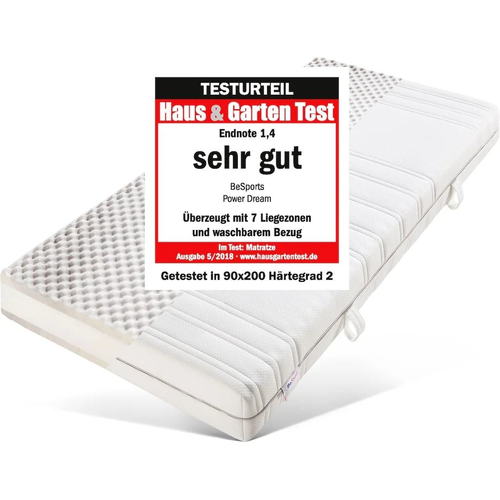 Beco Komfortschaummatratze »Power Dream«, 21 Cm Cm Hoch, (1 St.), Matratze In 90x200, 140x200 Cm Und Weiteren Größen Erhältlich – Bild 4