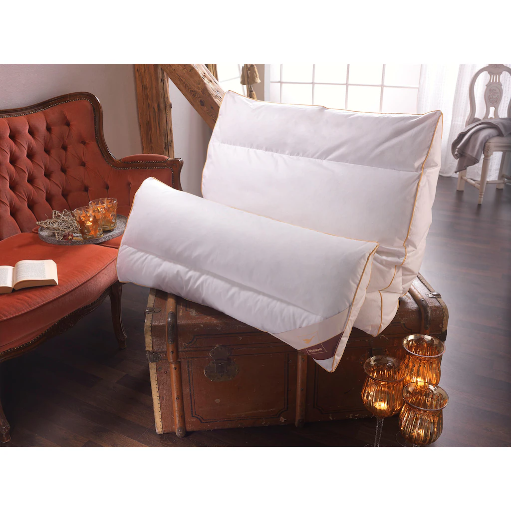 Haeussling Federkissen »Grönland Royal Edition«, Füllung: 85% Federn, 15% Daunen, (1 St.), "multi Low"