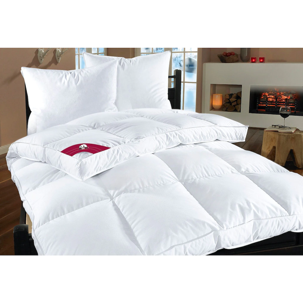 RIBECO Federbettdecke »extra Prall«, Extrawarm, Füllung 90% Federn Und 10% Daunen, Bezug 100% Baumwolle, (1 St.), Federbeettdecke In 135x200 Und 155x220 Topseller – Bild 2