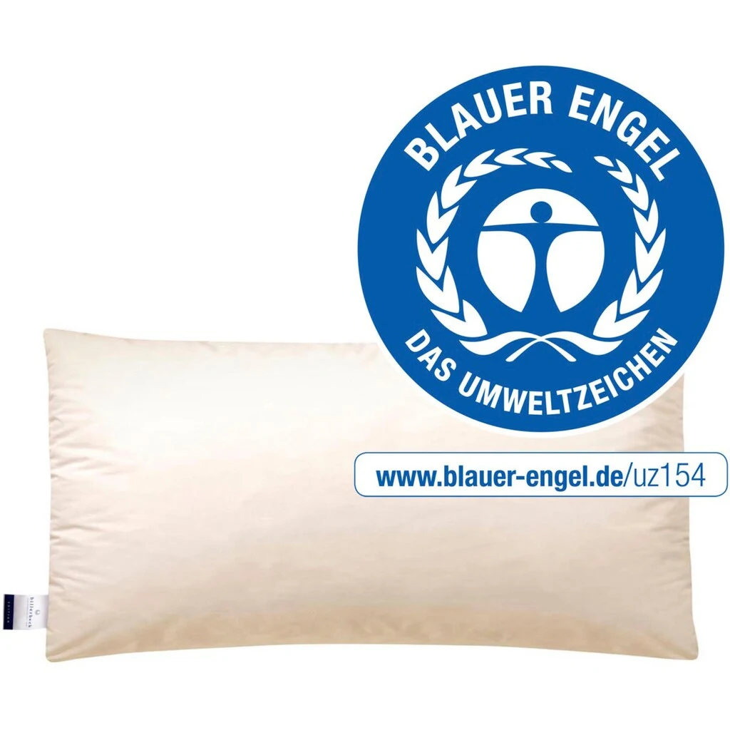 Billerbeck Federkopfkissen »E14 Greta«, (1 St.), Das Kissen Mit Dem Blauen Engel