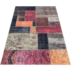 Ayyildiz Teppiche Teppich »FIESTA 4302«, Rechteckig, Pflegeleicht / Moderner Patchwork