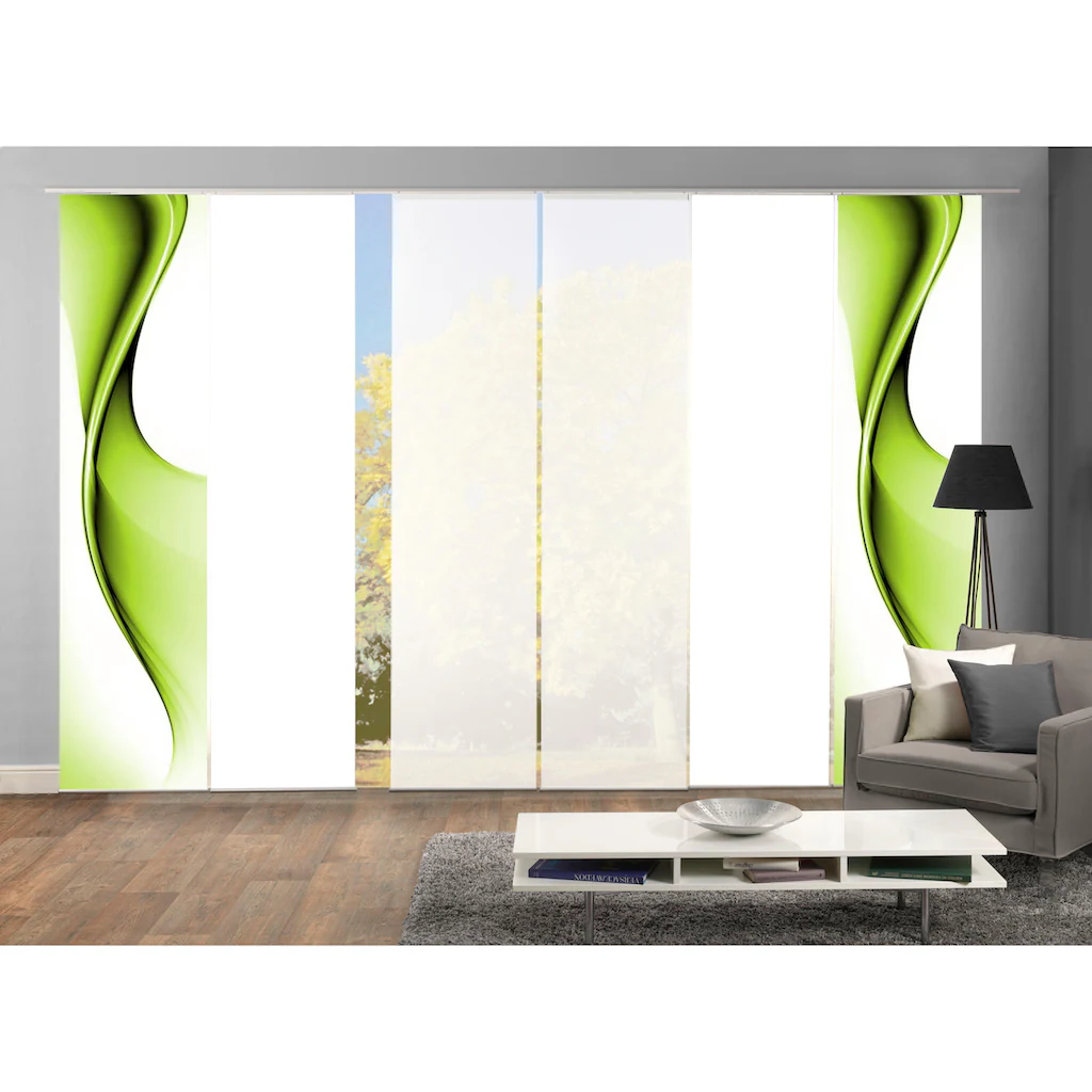 HOME WOHNIDEEN Schiebegardine »EASTON«, (6 St.), HxB: 245x60, Inkl. Befestigungszubehör – Bild 2