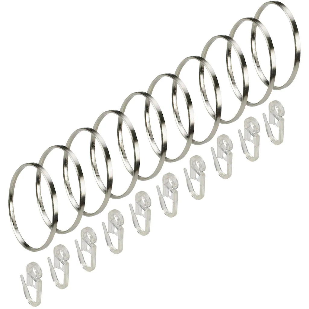 Liedeco Gardinenstange »Kegel Edelstahl-optik«, 1 Läufig-läufig, Fixmaß, Edelstahlfarben – Bild 5