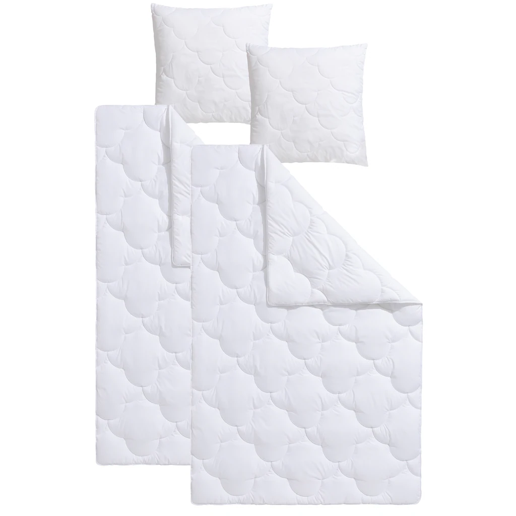 Undefined Traumecht Bettdecke + Kopfkissen »Mondschein«, (Spar-Set), Bettdecken-Set Mit Kopfkissen, Bettdecke (warm) Mit Microfaserbezug Wurde Von Hohenstein Mit Klimakomfort "sehr Gut" Getestet*