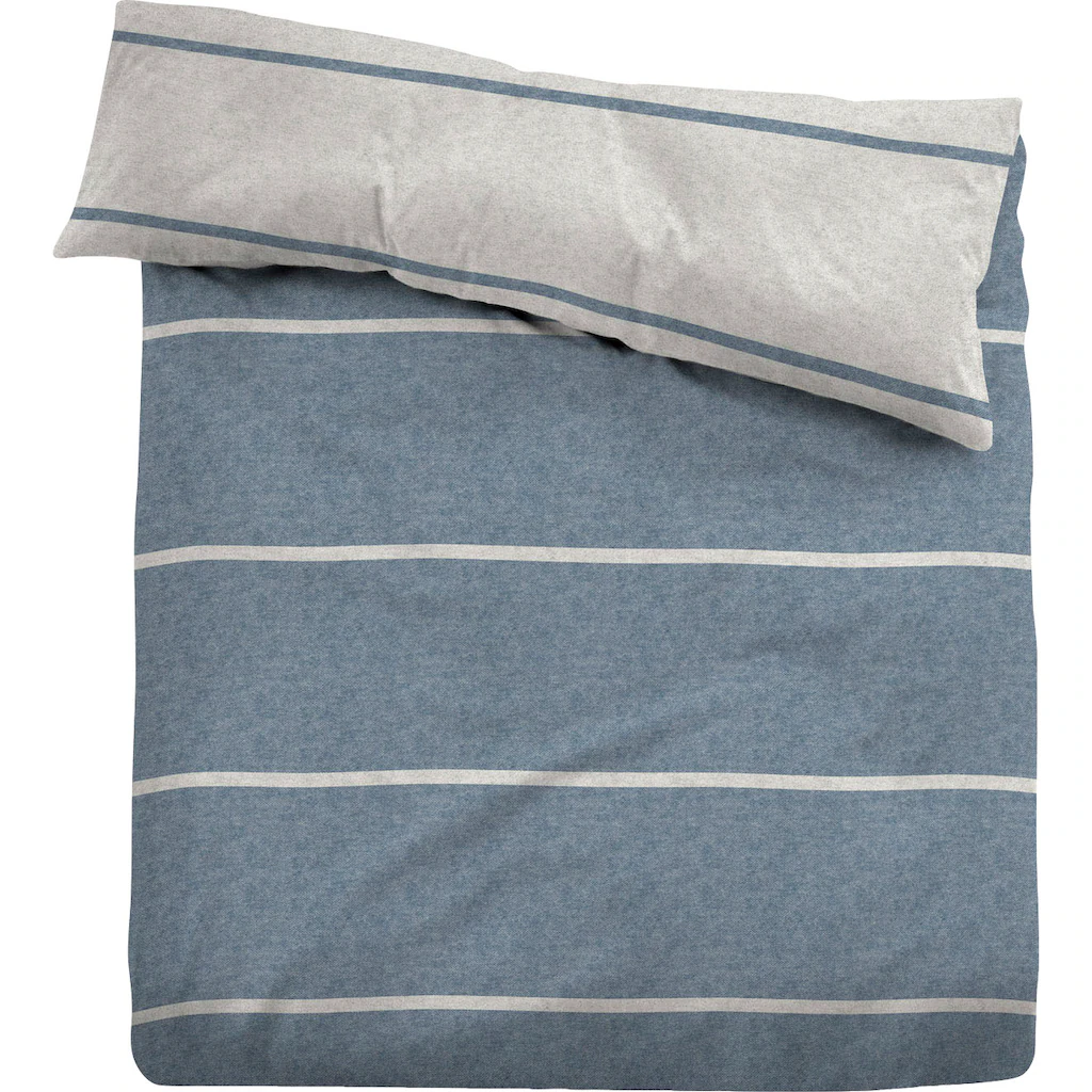 TOM TAILOR Wendebettwäsche »Lenja«, (2 Tlg.), TOM TAILOR, In Biber (Flanell) Qualität, 100% Baumwolle (60% Recycling-Baumwolle + 40% Neue Baumwolle), Reißverschluss, Ganzjährig Einsetzbar – Bild 5