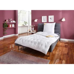 Balette 135 Jahre Gänsedaunenbettdecke »Aileen«, Leicht, Füllung 100% Gänsedaunen, Bezug 100% Baumwolle, (2 St.), Hochwertiges Produkt Mit Natürlicher Füllung