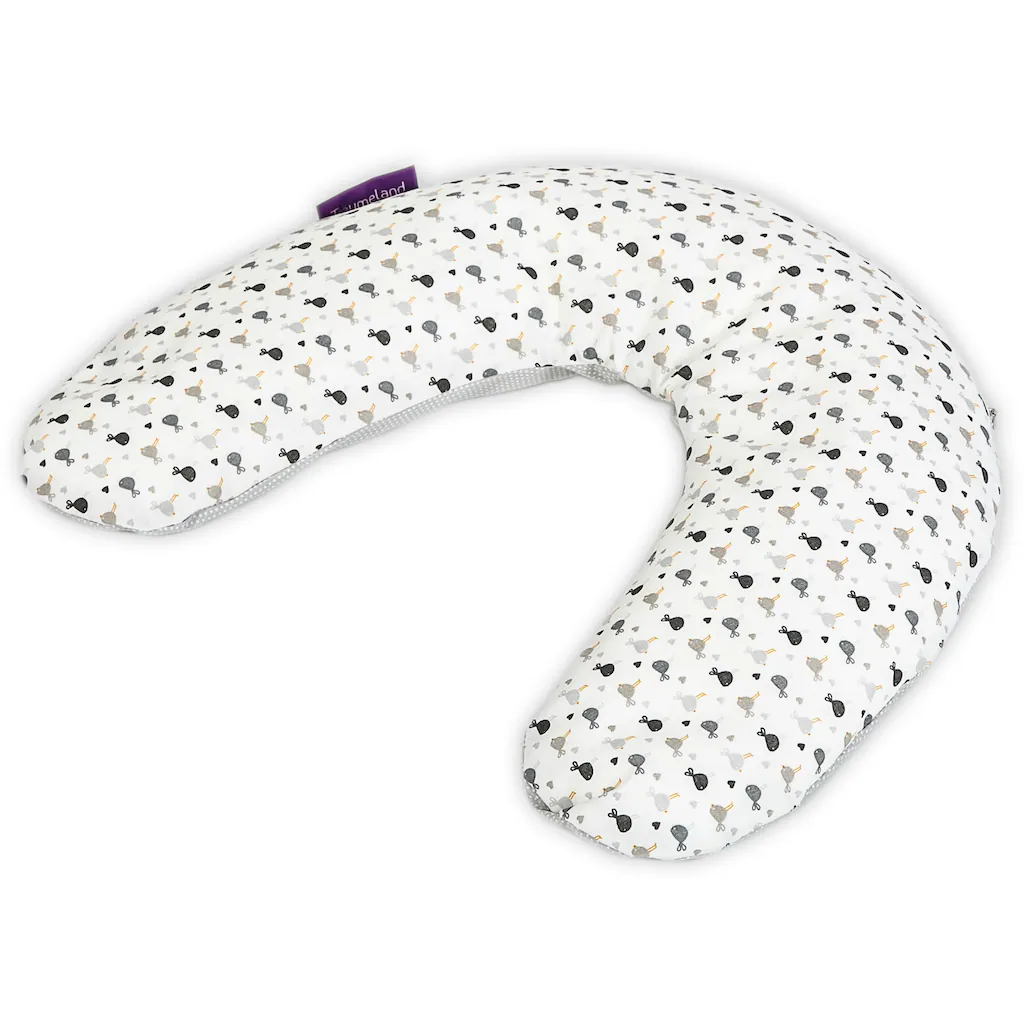 Träumeland Träumeland Seitenschläferkissen »Seitenlagerungskissen Design 2 - Graue Vögel«, (1 Tlg.)