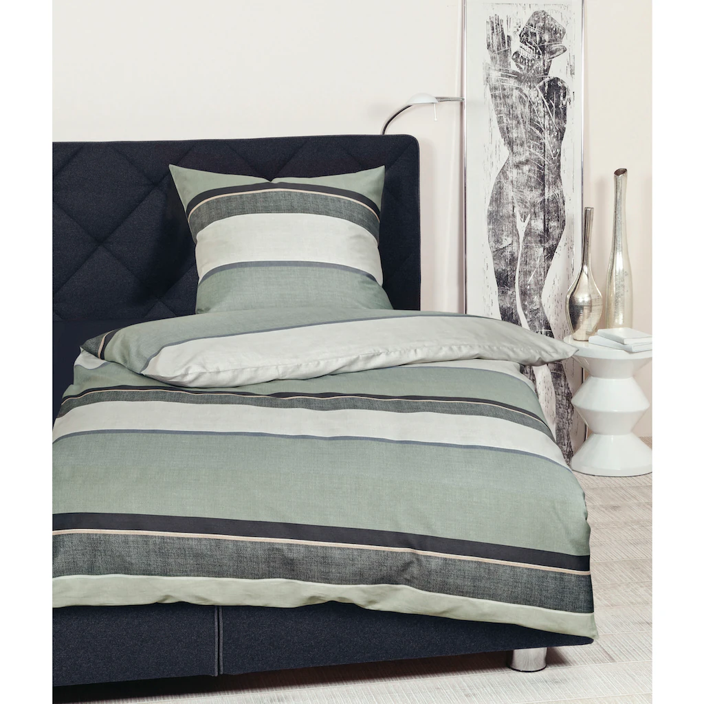 Janine Bettwäsche »moments 98085«, (2 Tlg.), Mit Reißverschluss