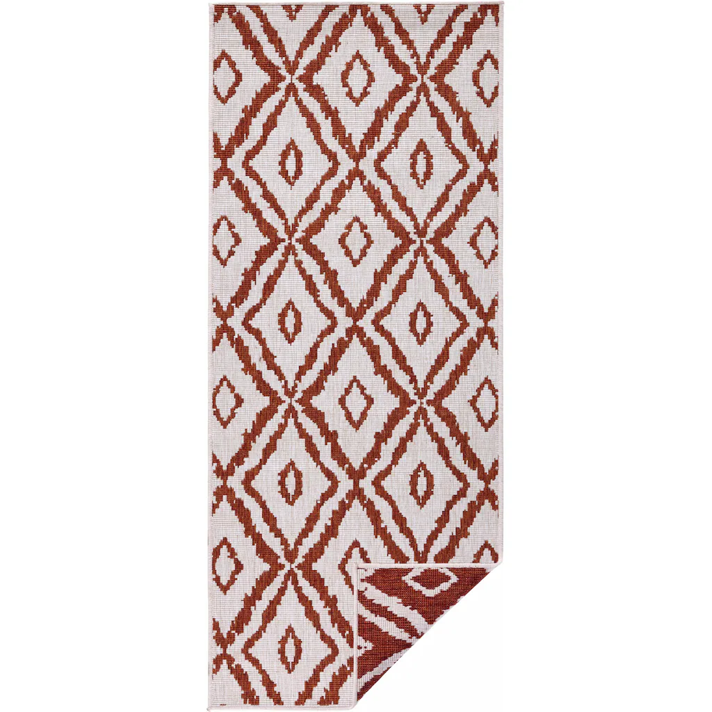 NORTHRUGS Läufer »Rio«, Rechteckig, Rauten Design, Robust, Pflegeleicht, Flachgewebe, Wendbar – Bild 4