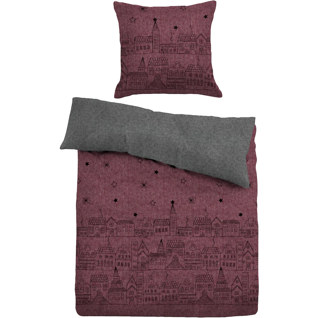 TOM TAILOR Wendebettwäsche »Nathan In Gr. 135x200, 155x220 Oder 200x200 Cm«, (2 Tlg.), Flanell Kuschelig Warm Im Winter, Bettwäsche Mit Recycelter Baumwolle – Bild 5